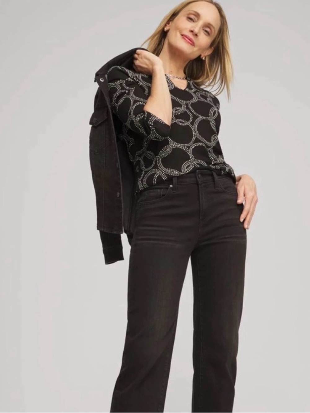 Chicos High-Rise Straight Leg Women’s Jeans - Black